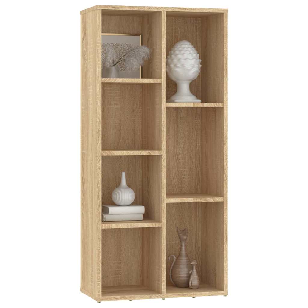 801110 vidaXL Book Cabinet Sonoma Oak 50x25x106 cm Engineered Wood