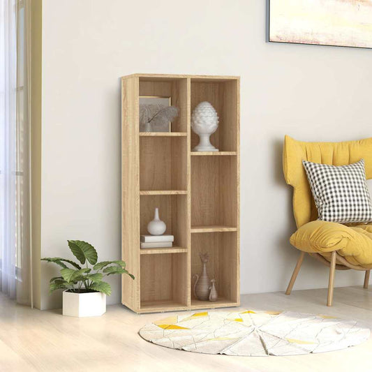 801110 vidaXL Book Cabinet Sonoma Oak 50x25x106 cm Engineered Wood