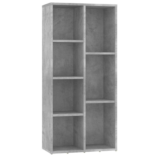801111 vidaXL Book Cabinet Concrete Grey 50x25x106 cm Engineered Wood