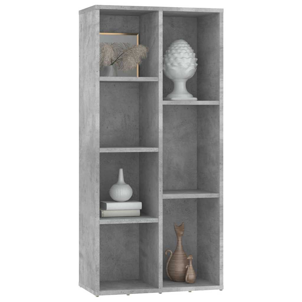 801111 vidaXL Book Cabinet Concrete Grey 50x25x106 cm Engineered Wood