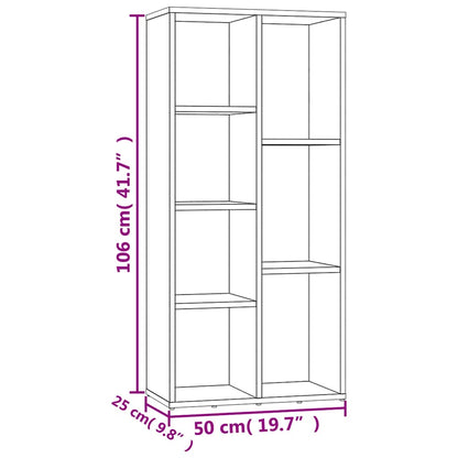801111 vidaXL Book Cabinet Concrete Grey 50x25x106 cm Engineered Wood