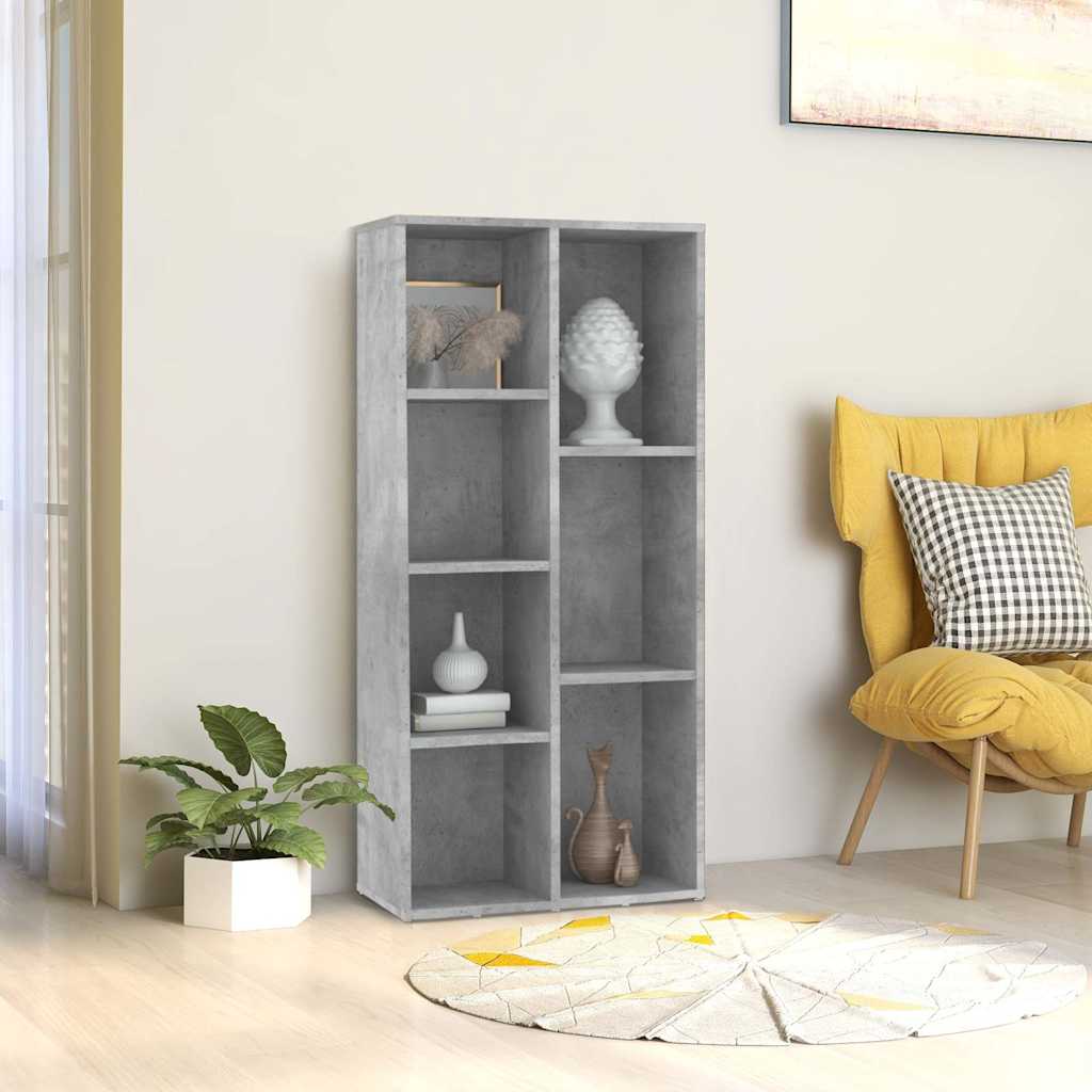801111 vidaXL Book Cabinet Concrete Grey 50x25x106 cm Engineered Wood