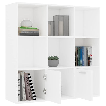 801116 vidaXL Book Cabinet White 98x30x98 cm Engineered Wood