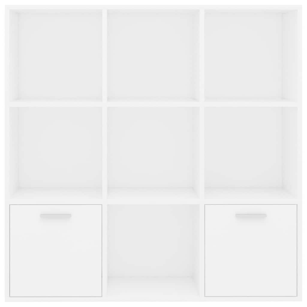 801116 vidaXL Book Cabinet White 98x30x98 cm Engineered Wood
