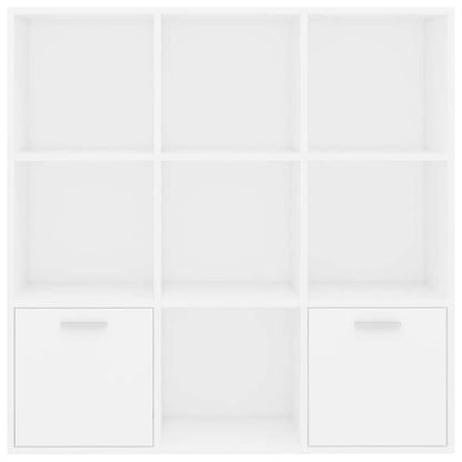 801116 vidaXL Book Cabinet White 98x30x98 cm Engineered Wood