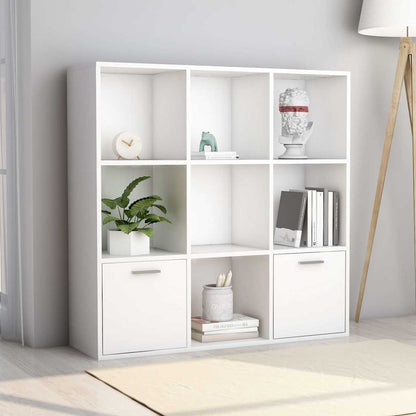 801116 vidaXL Book Cabinet White 98x30x98 cm Engineered Wood
