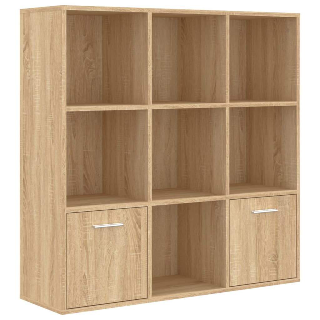 Cabinet | Sonoma oak | Engineered wood | Medium | Bookshelf | Rectangular