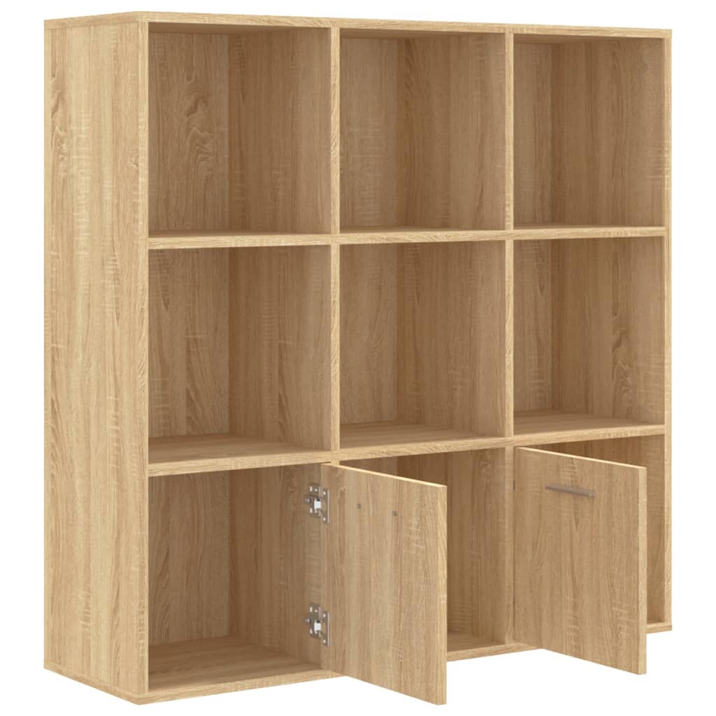 Cabinet | Sonoma oak | Engineered wood | Medium | Bookshelf | Rectangular