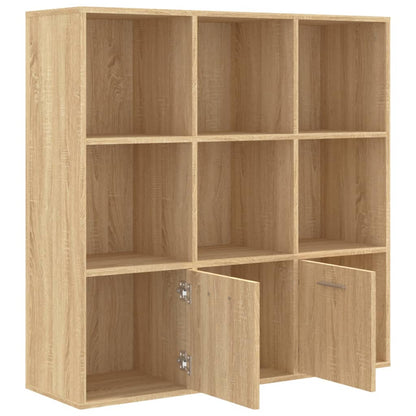 Cabinet | Sonoma oak | Engineered wood | Medium | Bookshelf | Rectangular