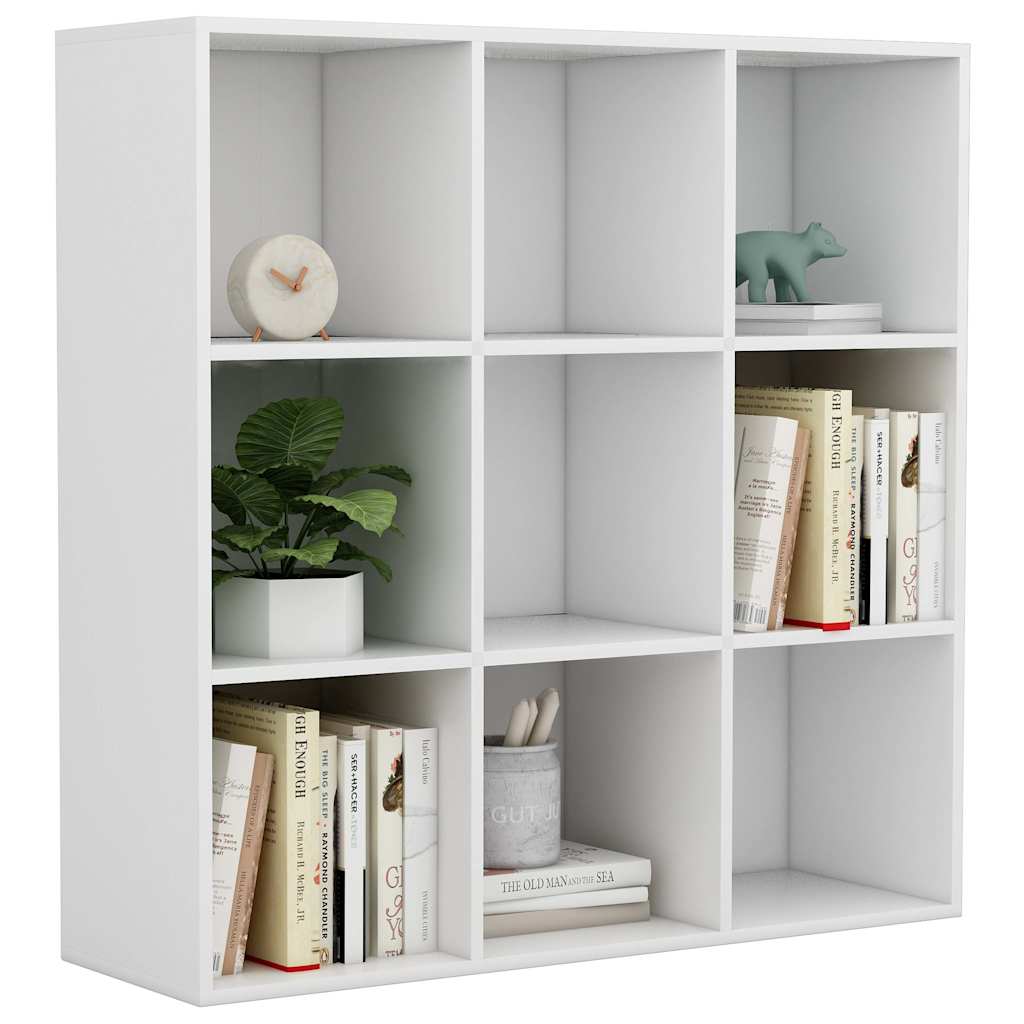 801125 vidaXL Book Cabinet White 98x29x97,5 cm Engineered Wood