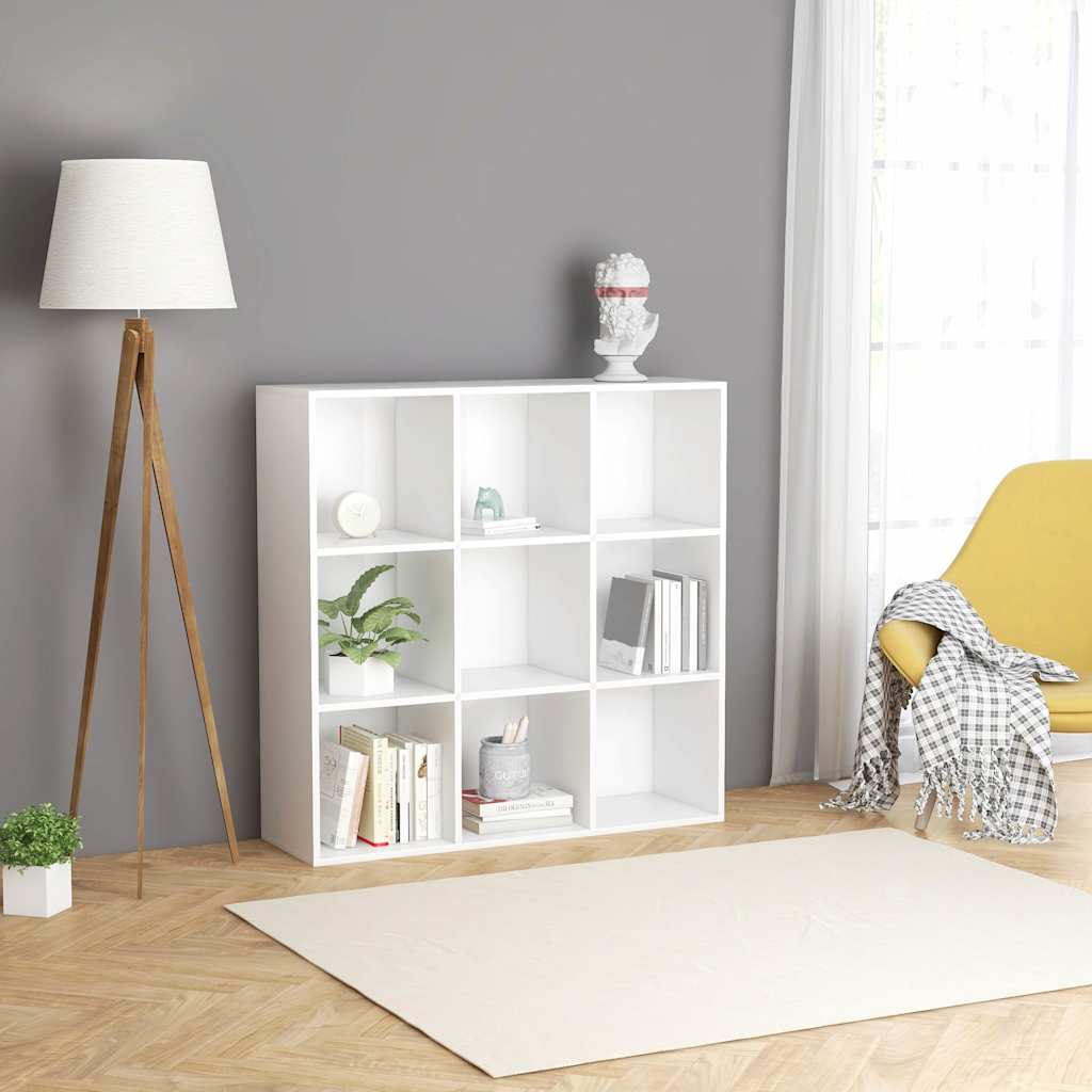 801125 vidaXL Book Cabinet White 98x29x97,5 cm Engineered Wood