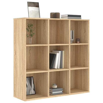 801128 vidaXL Book Cabinet Sonoma Oak 98x29x97,5 cm Engineered Wood