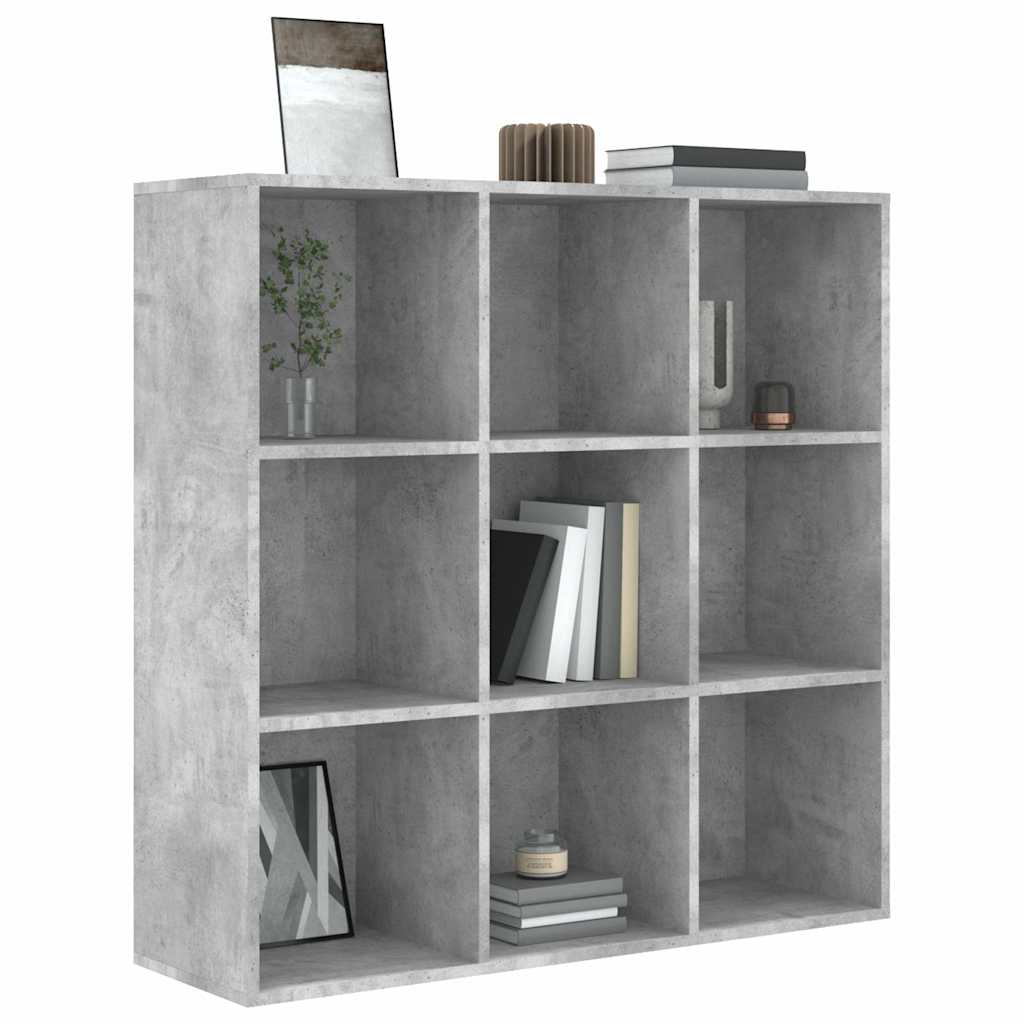 801129 vidaXL Book Cabinet Concrete Grey 98x29x97,5 cm Engineered Wood
