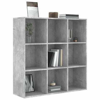 801129 vidaXL Book Cabinet Concrete Grey 98x29x97,5 cm Engineered Wood