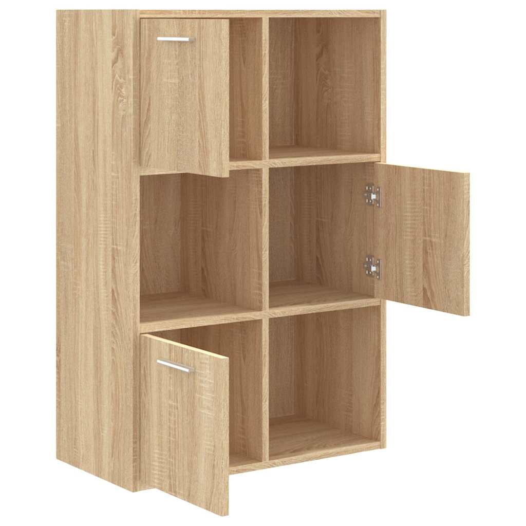 801137 vidaXL Storage Cabinet Sonoma Oak 60x29,5x90 cm Engineered Wood