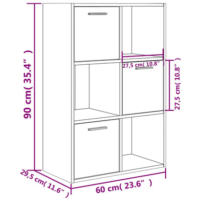 801137 vidaXL Storage Cabinet Sonoma Oak 60x29,5x90 cm Engineered Wood