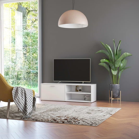 TV Cabinet | White | Engineered Wood | 120x34x37 cm | TV Cabinet