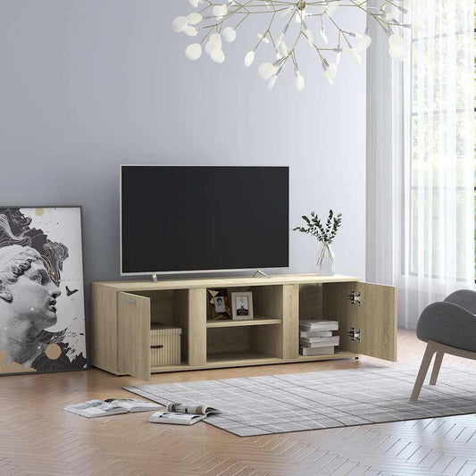 801164 vidaXL TV Cabinet Sonoma Oak 120x34x37 cm Engineered Wood
