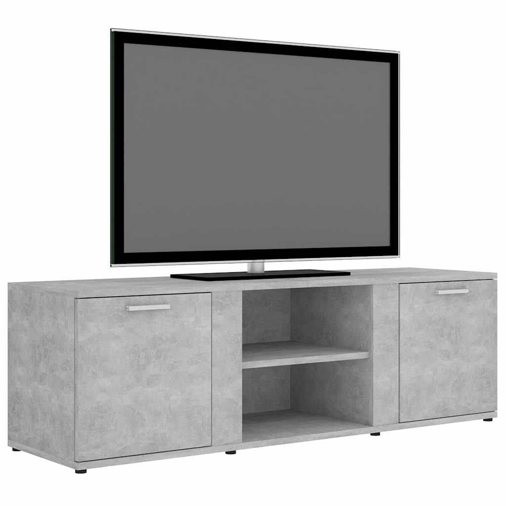 801165 vidaXL TV Cabinet Concrete Grey 120x34x37 cm Engineered Wood