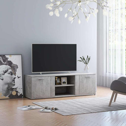 801165 vidaXL TV Cabinet Concrete Grey 120x34x37 cm Engineered Wood