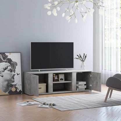 801165 vidaXL TV Cabinet Concrete Grey 120x34x37 cm Engineered Wood