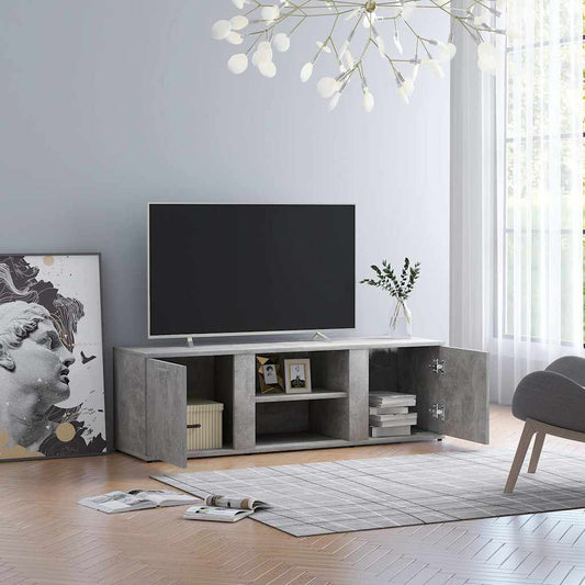 801165 vidaXL TV Cabinet Concrete Grey 120x34x37 cm Engineered Wood