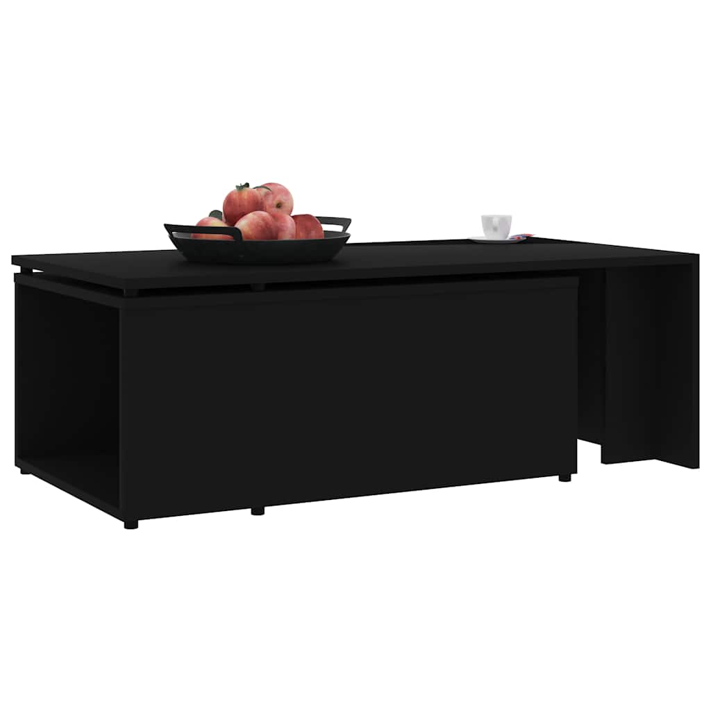 801338 vidaXL Coffee Table Black 150x50x35 cm Engineered Wood
