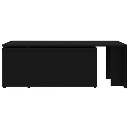 801338 vidaXL Coffee Table Black 150x50x35 cm Engineered Wood