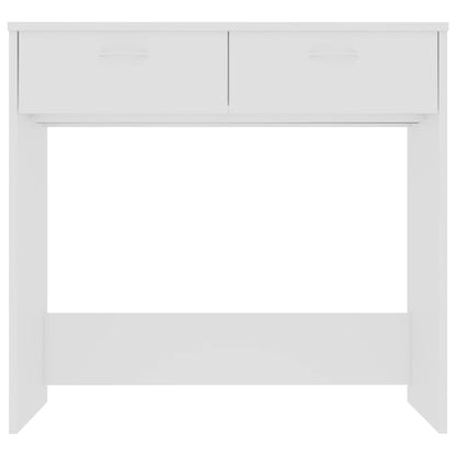 Desk White 80x40x75 cm Engineered Wood