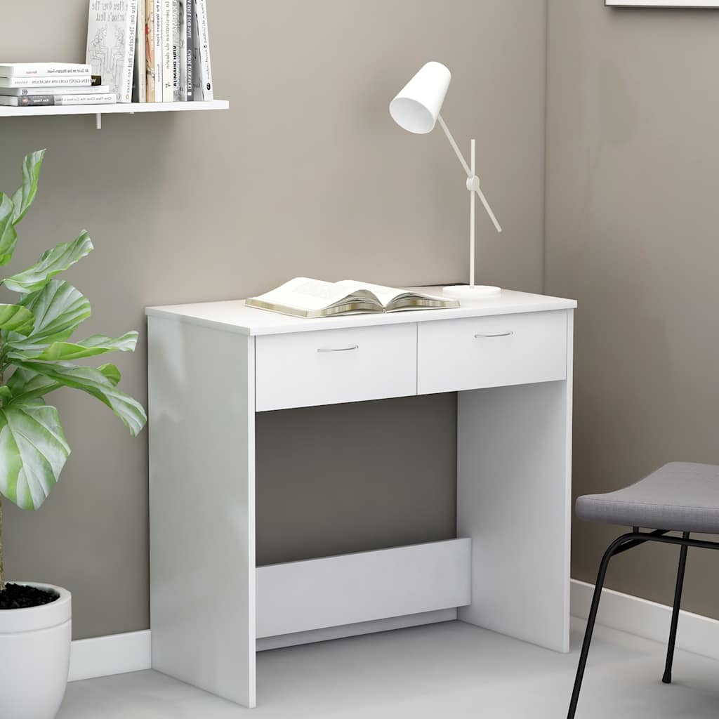 801355 vidaXL Desk White 80x40x75 cm Engineered Wood