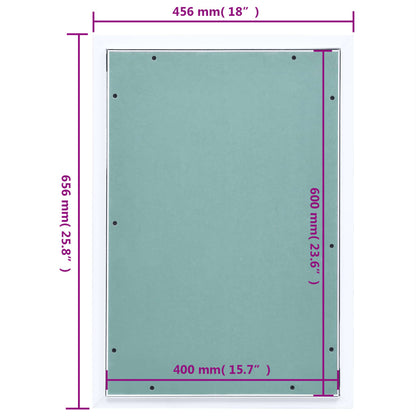 Access Panel with Aluminium Frame and Plasterboard 400x600 mm
