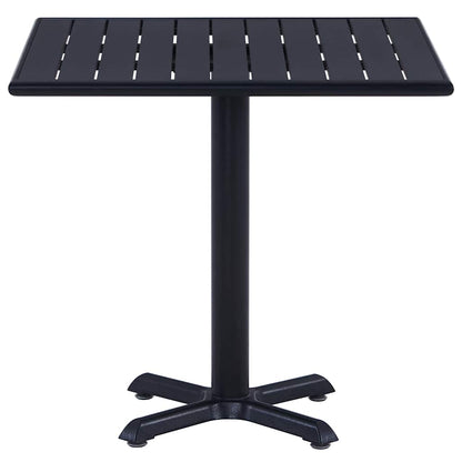 Garden Table Black 80x80x75 cm