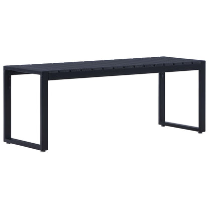 Garden Bench | Black | PS board, iron | 120.5 cm | Built Tough