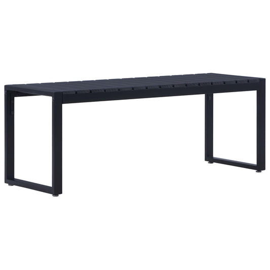 Garden Bench | Black | PS board, iron | 120.5 cm | Built Tough