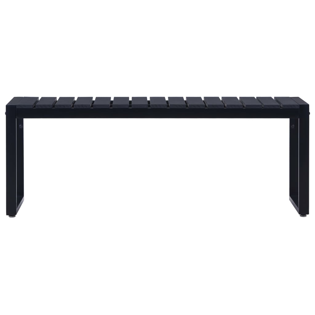 Garden Bench | Black | PS board, iron | 120.5 cm | Built Tough