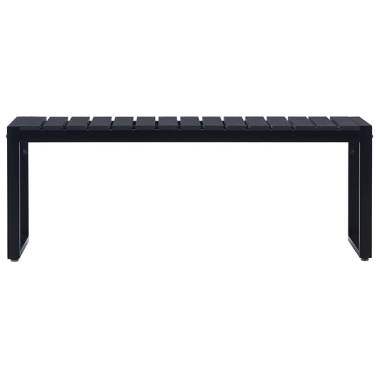 Garden Bench | Black | PS board, iron | 120.5 cm | Built Tough