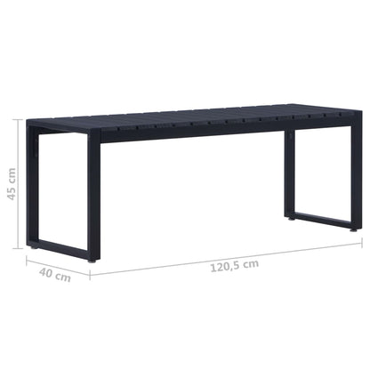 Garden Bench | Black | PS board, iron | 120.5 cm | Built Tough
