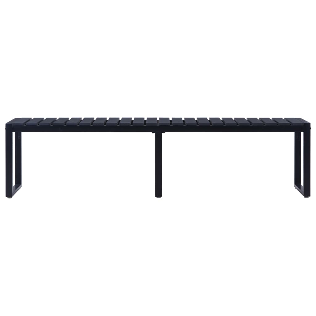 Garden Bench | Black | PS board | 180 cm wide | Durable | Garden Bench