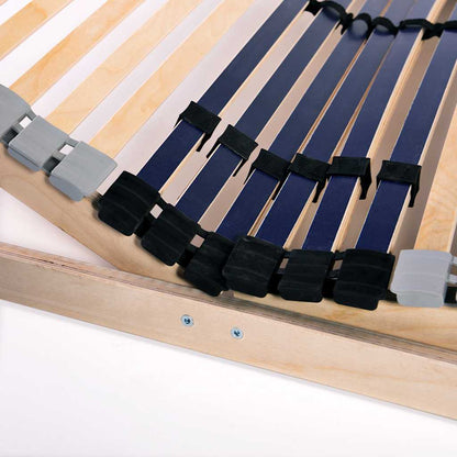 Slatted Bed Bases without Mattress 2 pcs with 42 Slats 70x200 cm