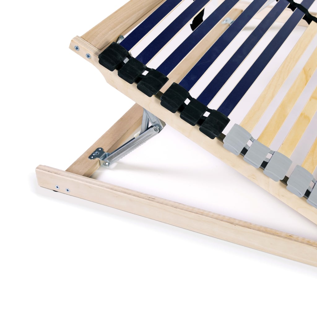 Slatted Bed Bases without Mattress 2 pcs with 42 Slats 80x200 cm