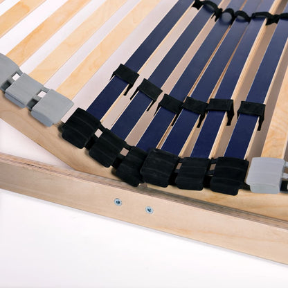 Slatted Bed Bases without Mattress 2 pcs with 42 Slats 80x200 cm