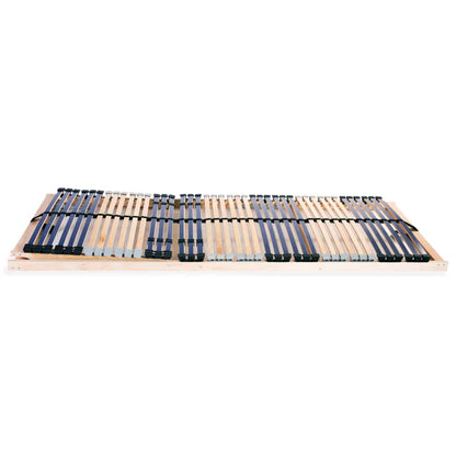 Slatted Bed Bases without Mattress 2 pcs with 42 Slats 80x200 cm