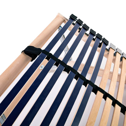 Slatted Bed Bases without Mattress 2 pcs with 42 Slats 80x200 cm