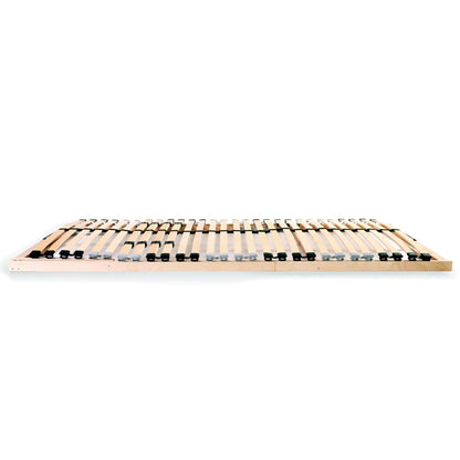 Slatted Bed Bases without Mattress 2 pcs with 28 Slats 90x200 cm