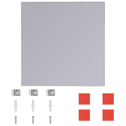 Frameless Mirror Tiles Glass 16 pcs 20,5 cm