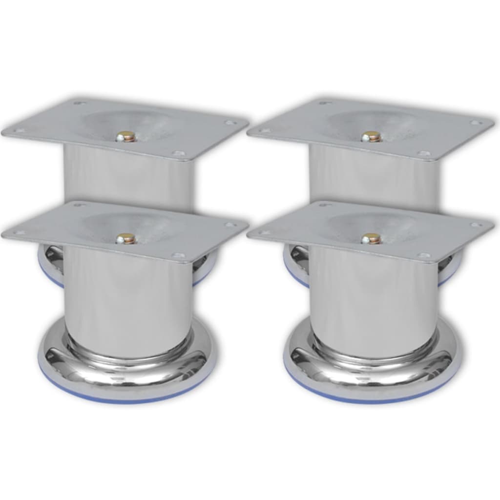 Sofa Legs 8 pcs Round Chrome 60 mm