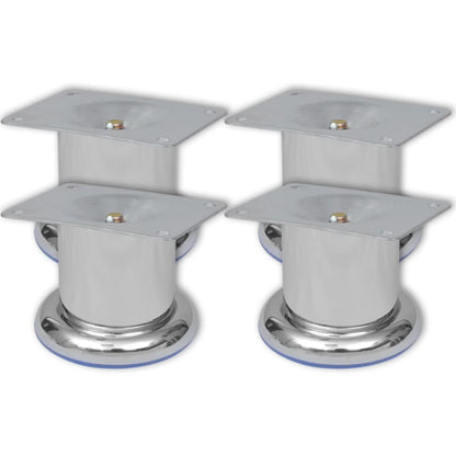 Sofa Legs 8 pcs Round Chrome 60 mm