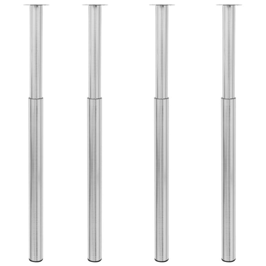 Telescopic Table Legs 4 pcs Stainless Steel 710 mm-1100 mm