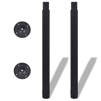 Telescopic Table Legs 4 pcs Black 710 mm-1100 mm