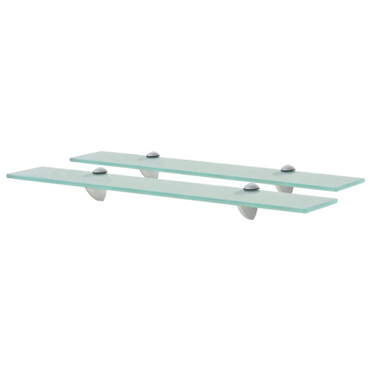 Floating Shelf |  Set of 2 | Clear | Tempered safety glass | Medium